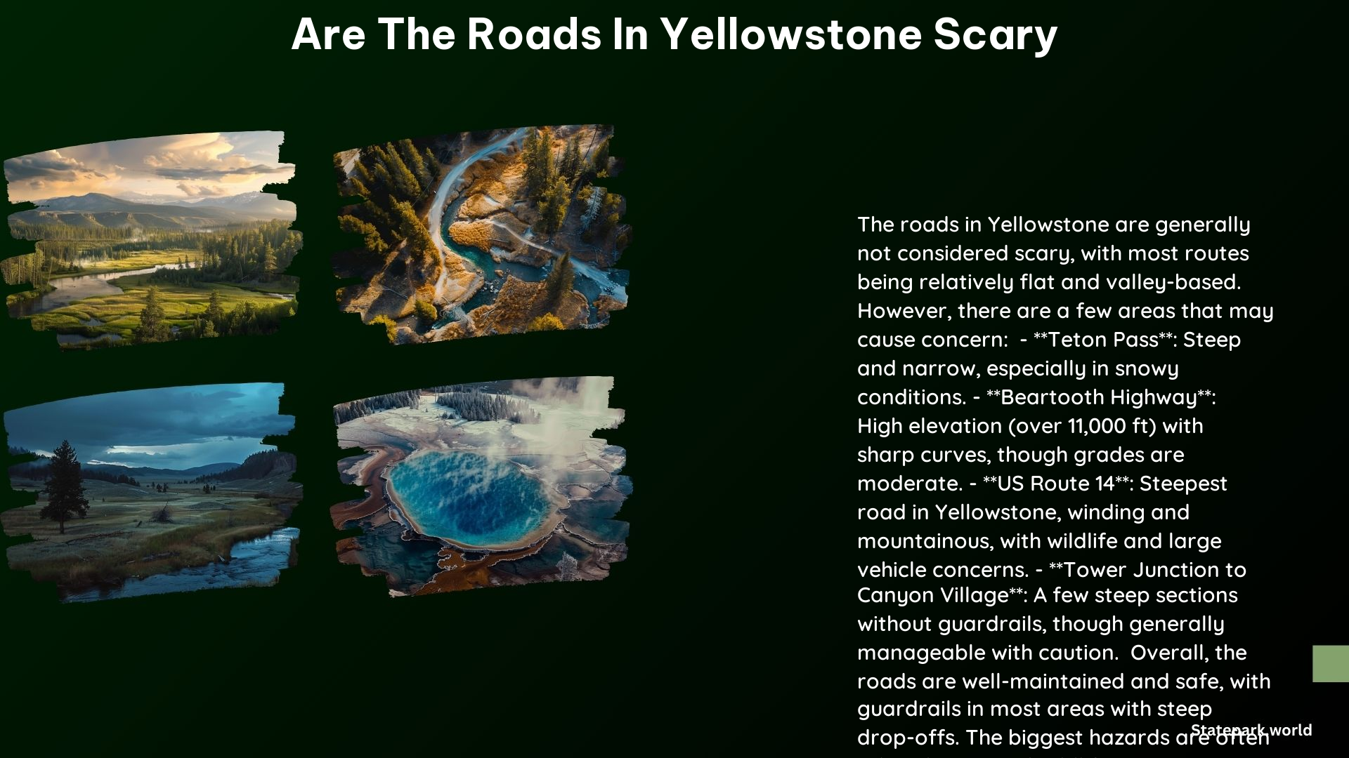 Are the Roads in Yellowstone Scary