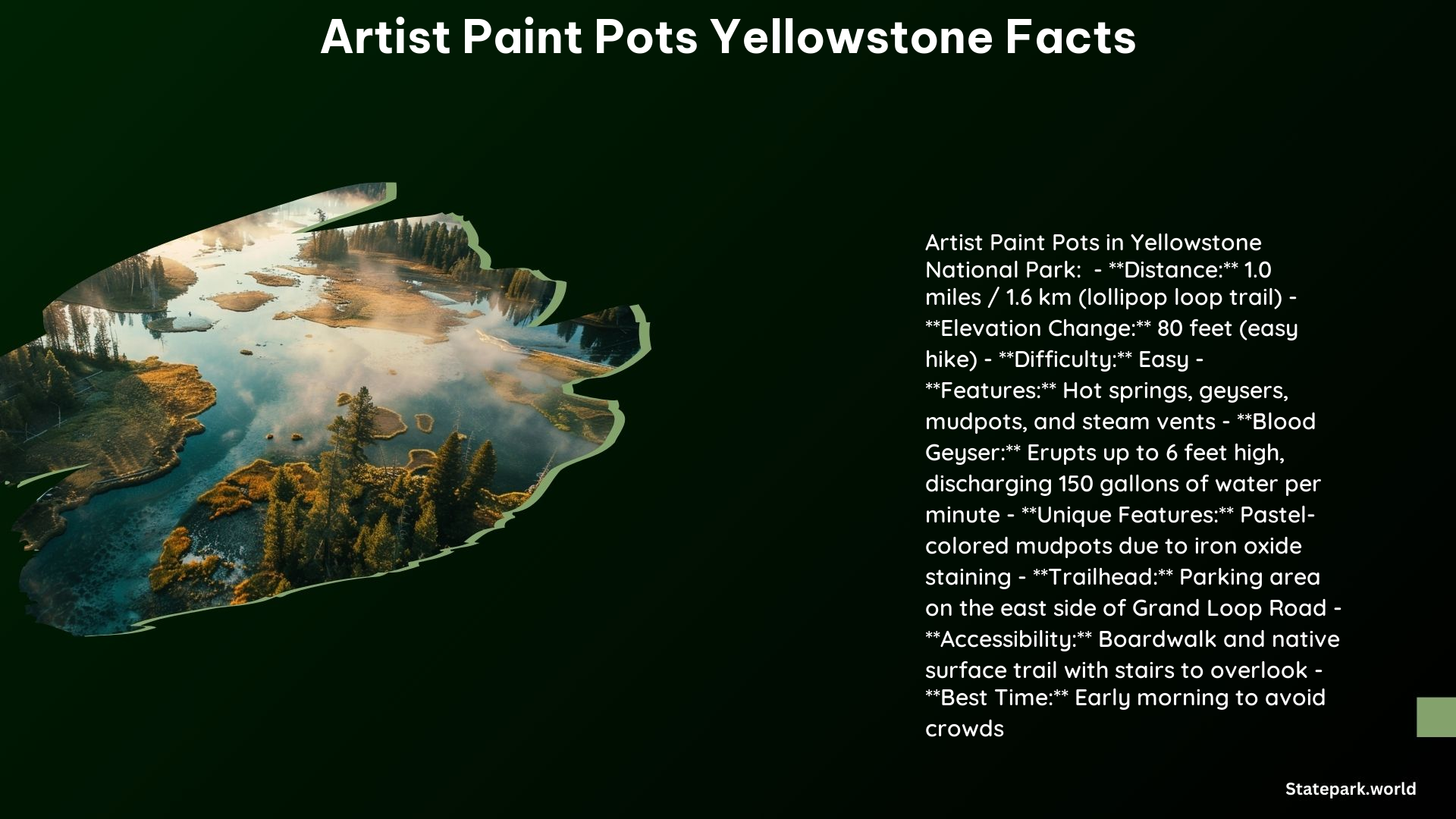 Artist Paint Pots Yellowstone Facts