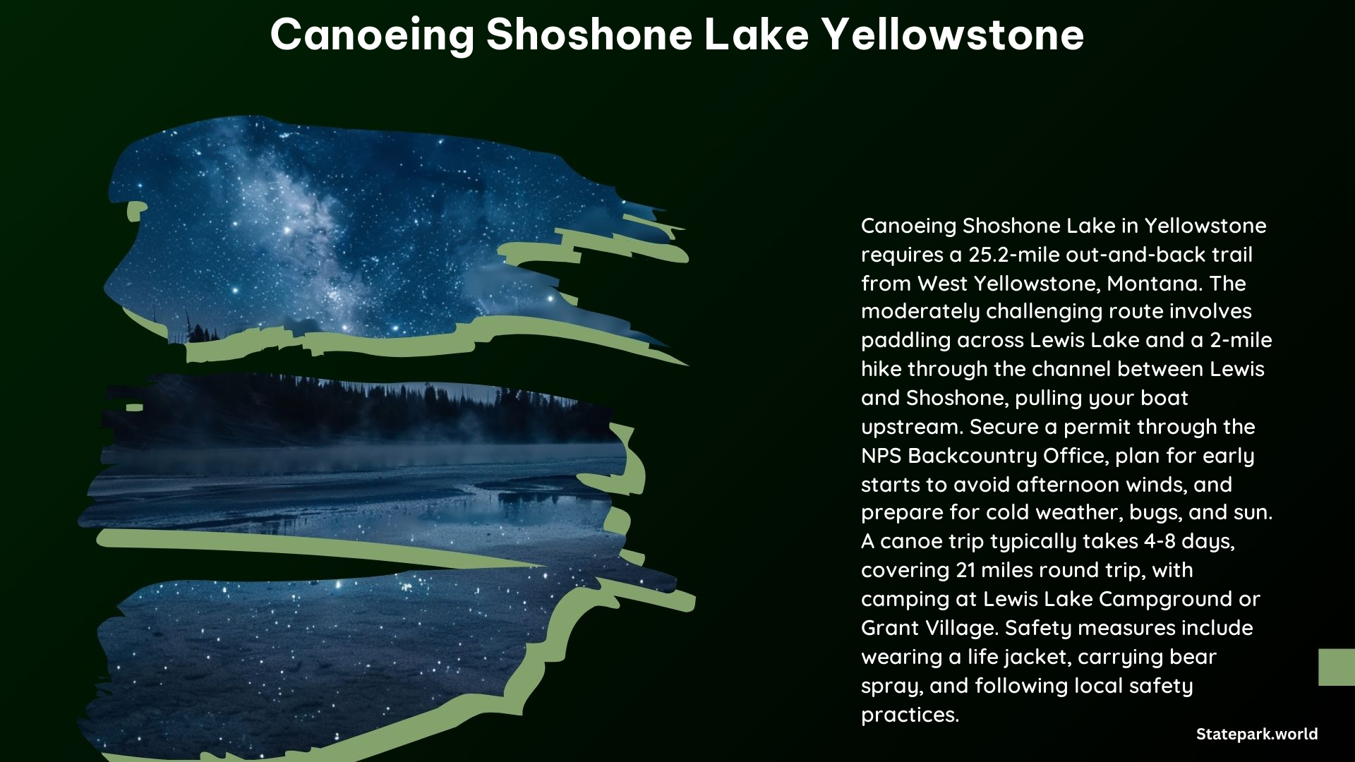 Canoeing Shoshone Lake Yellowstone