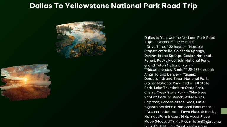 Dallas to Yellowstone National Park Road Trip