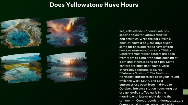 Does Yellowstone Have Hours