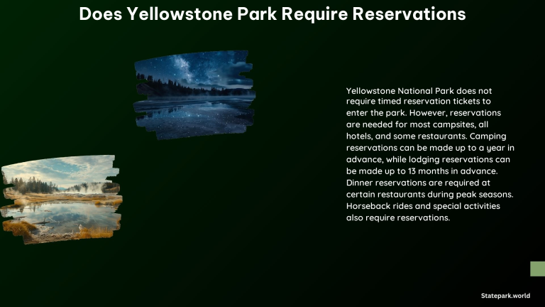 Does Yellowstone Park Require Reservations