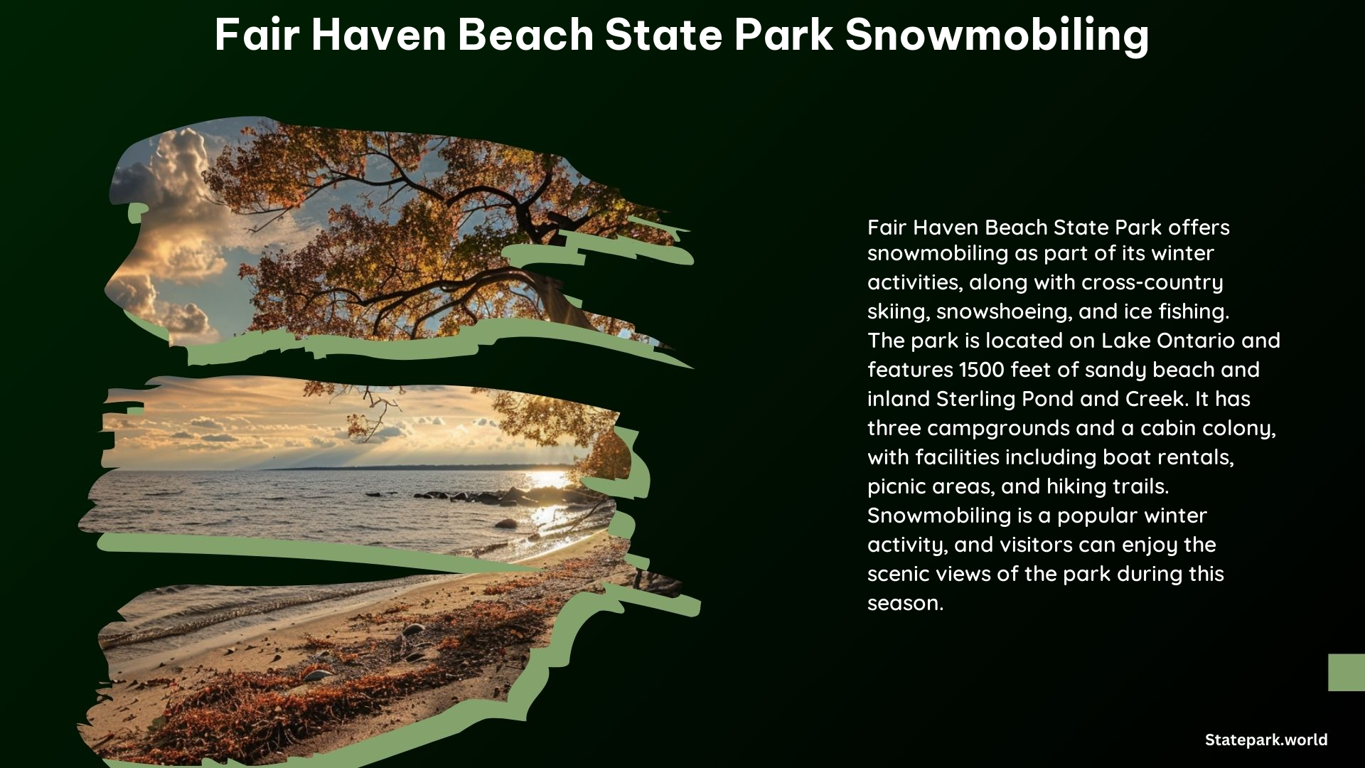 Fair Haven Beach State Park Snowmobiling