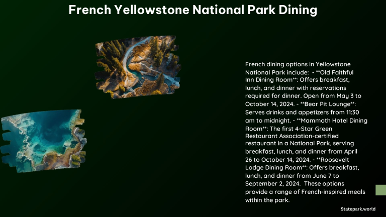 French Yellowstone National Park Dining