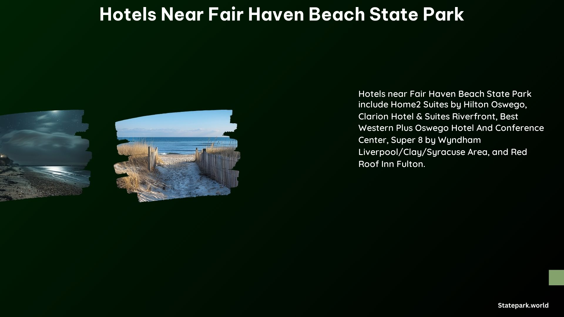 Hotels Near Fair Haven Beach State Park