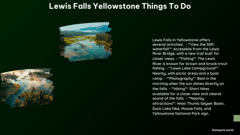 Lewis Falls Yellowstone Things to Do