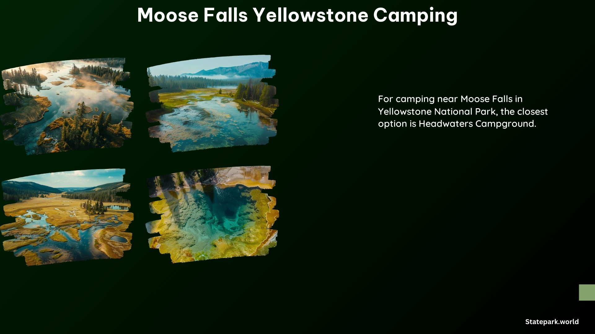 Moose Falls Yellowstone Camping