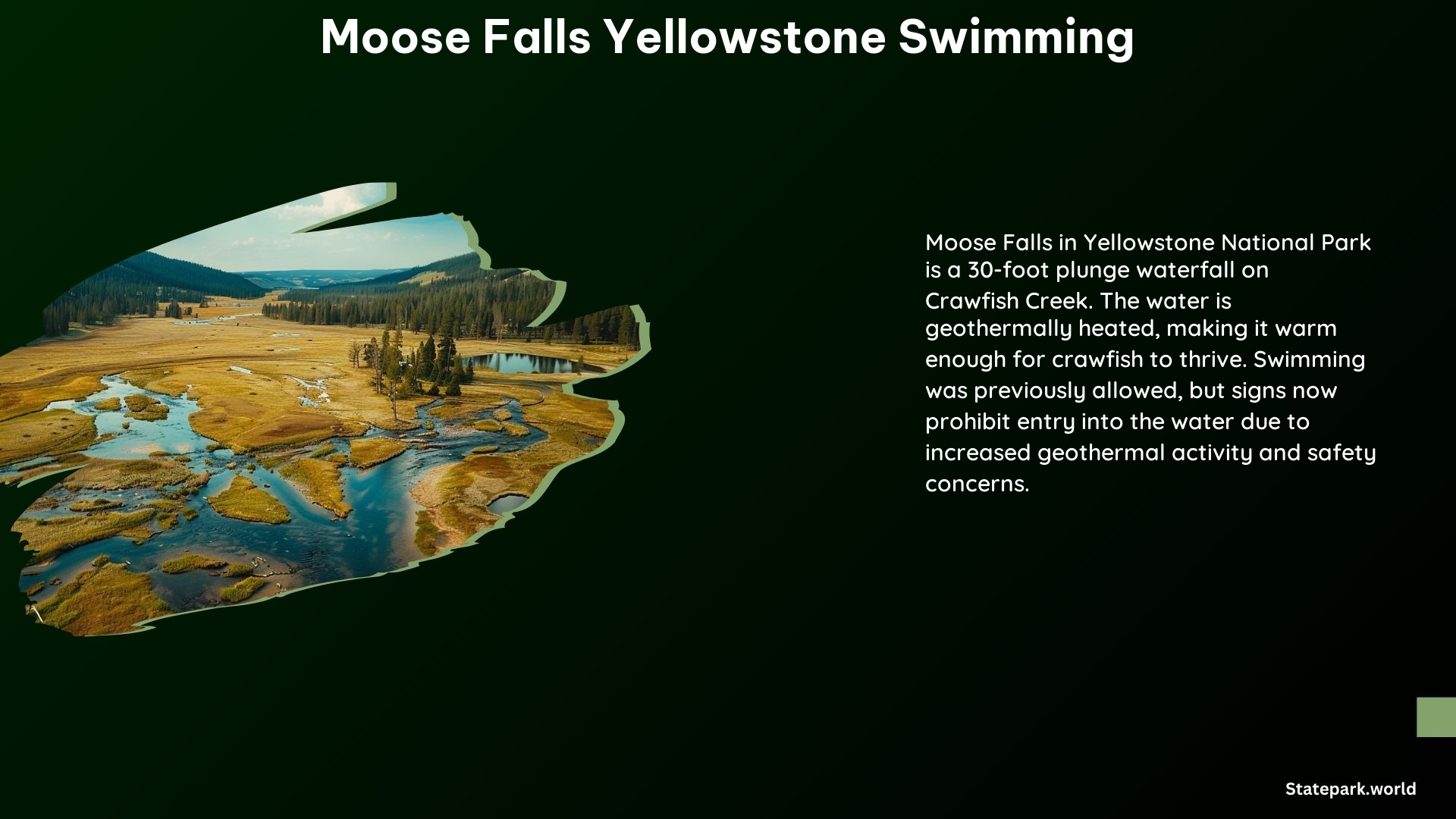 Moose Falls Yellowstone Swimming