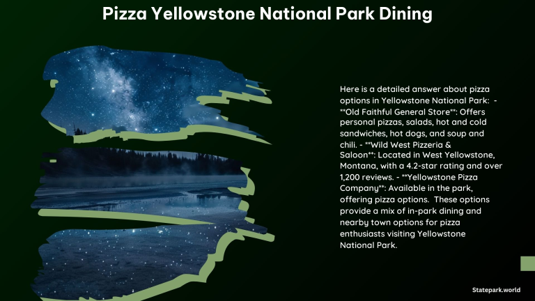 Pizza Yellowstone National Park Dining