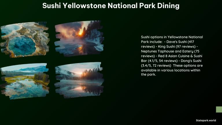 Sushi Yellowstone National Park Dining