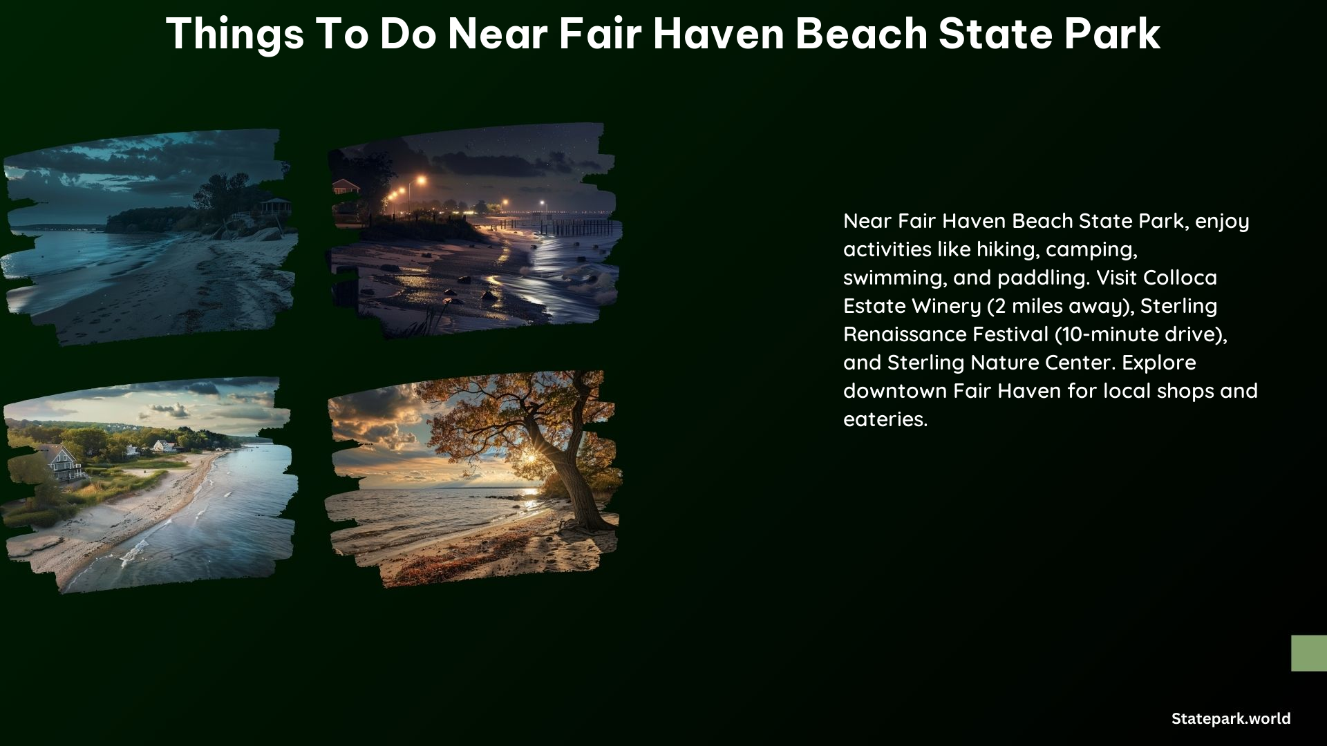 Things to Do Near Fair Haven Beach State Park