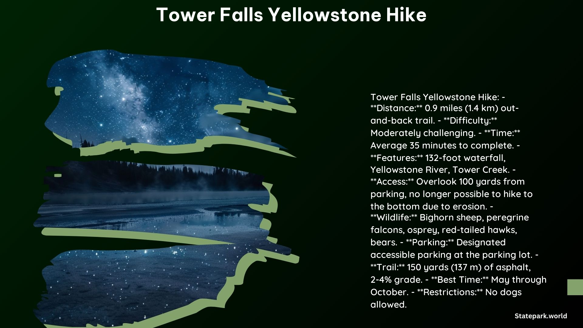 Tower Falls Yellowstone Hike