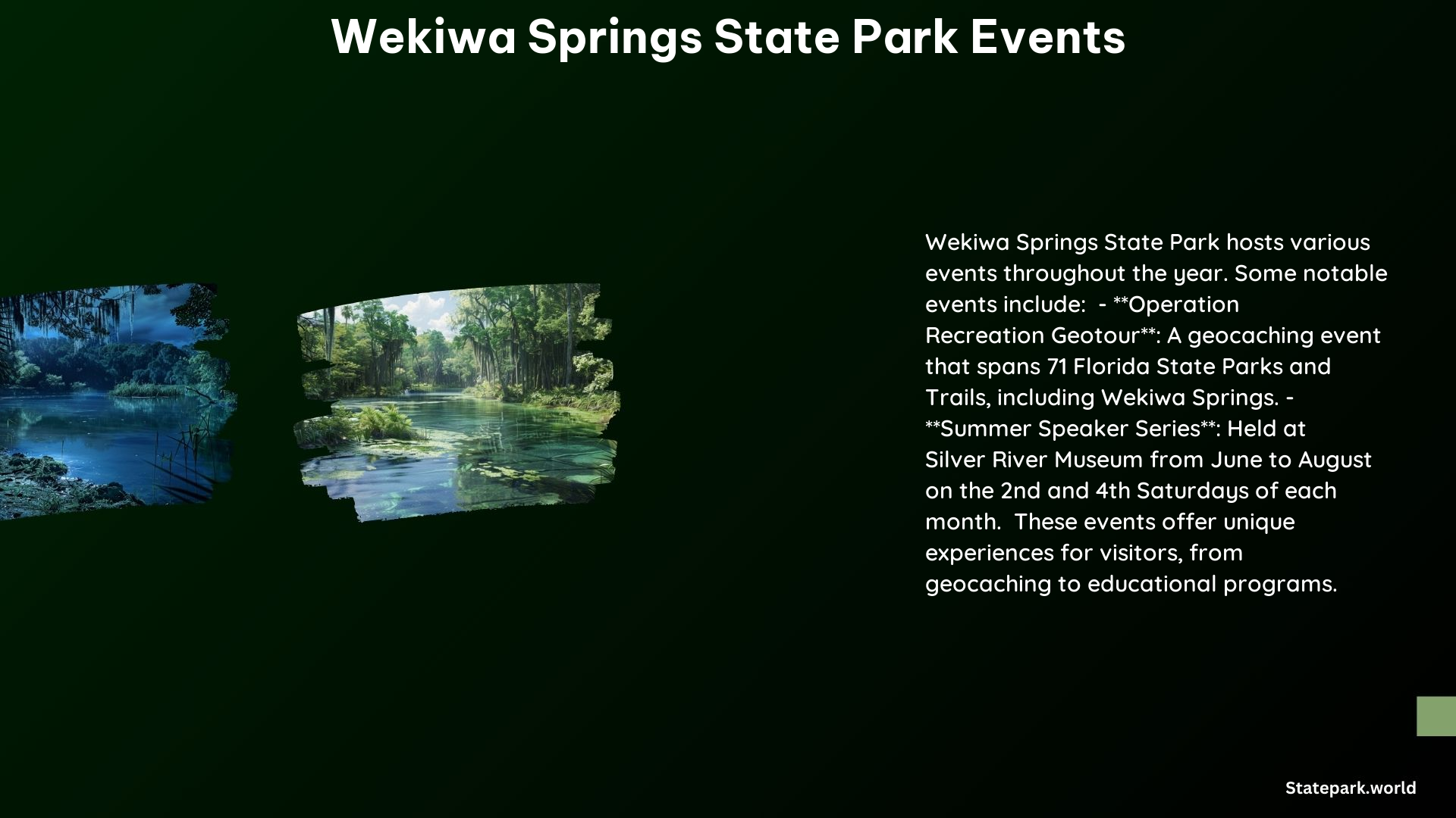 Wekiwa Springs State Park Events