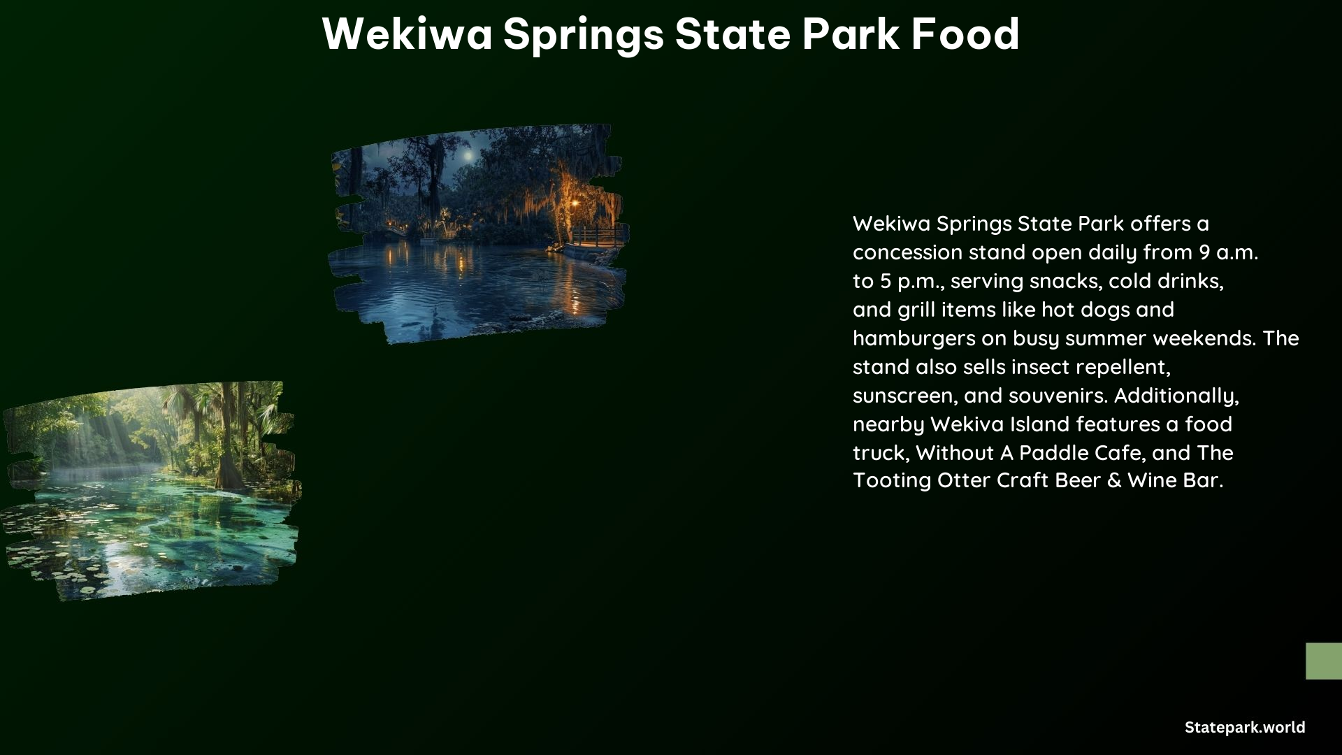 Wekiwa Springs State Park Food