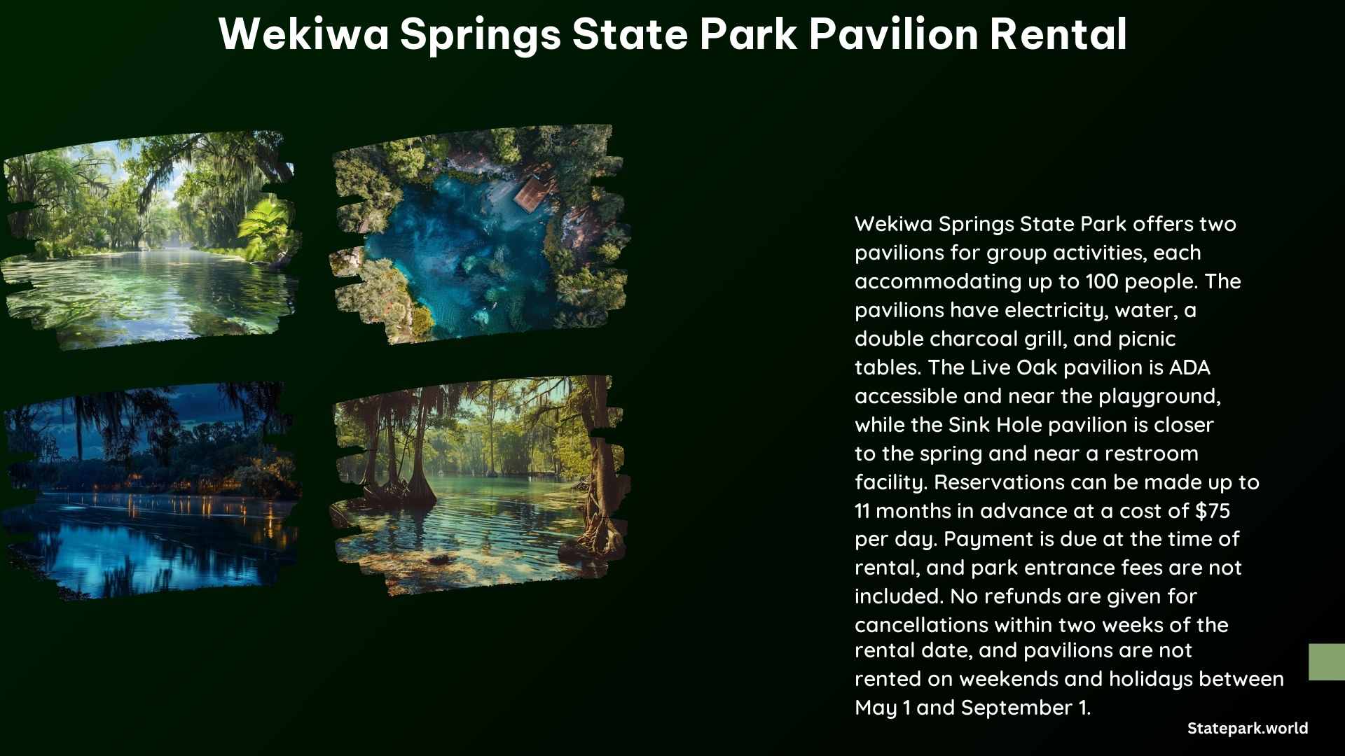 Wekiwa Springs State Park Pavilion Rental