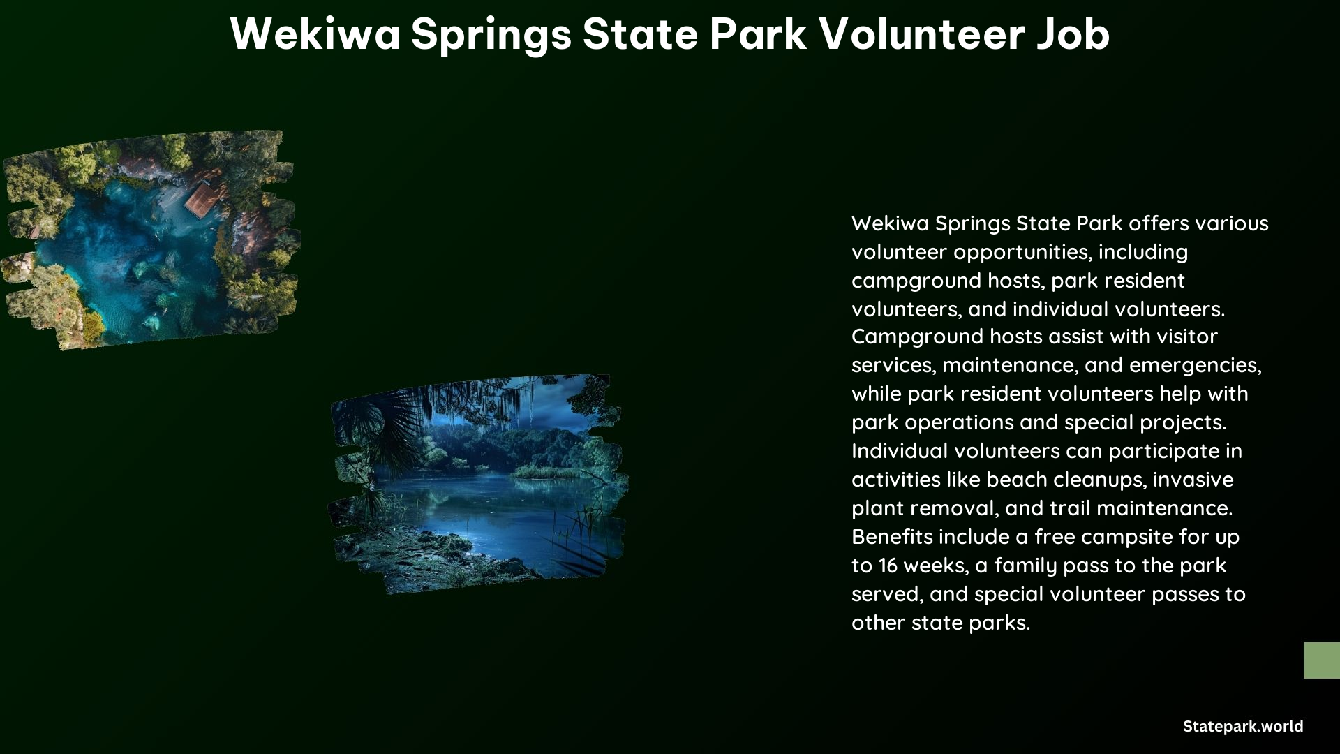 Wekiwa Springs State Park Volunteer Job