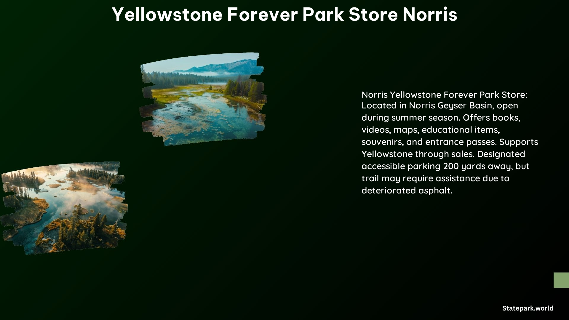 Yellowstone Forever Park Store Norris