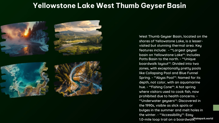 Yellowstone Lake West Thumb Geyser Basin