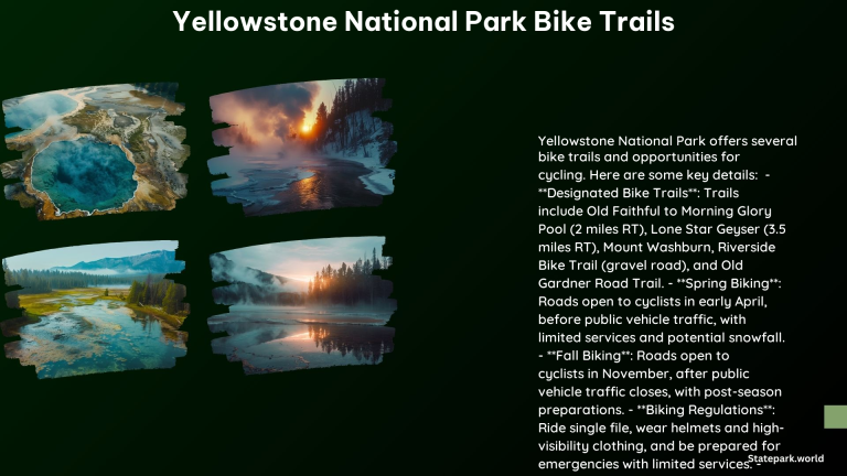 Yellowstone National Park Bike Trails