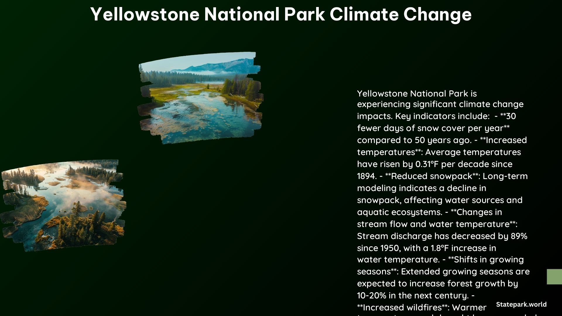 Yellowstone National Park Climate Change