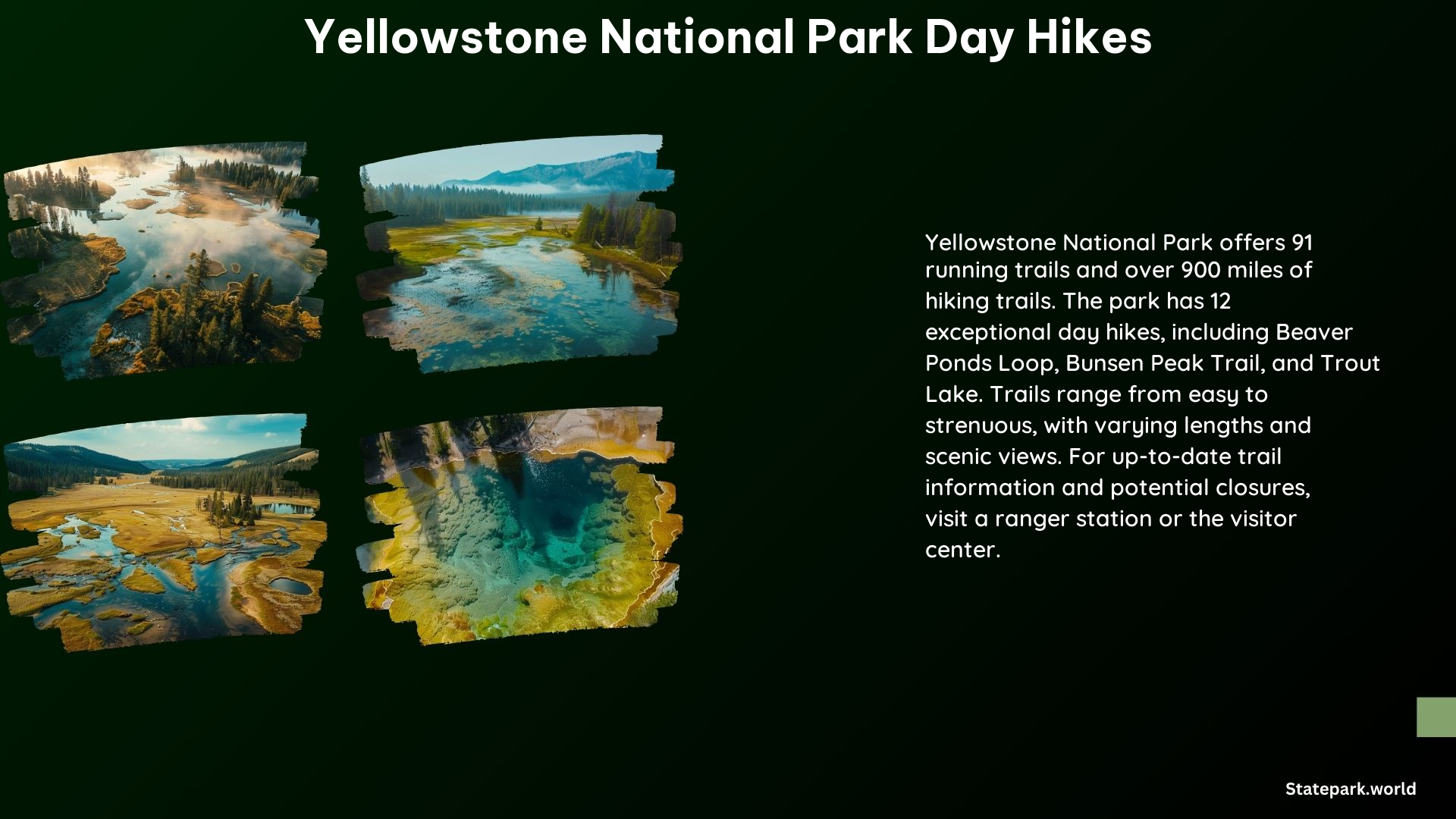 Yellowstone National Park Day Hikes