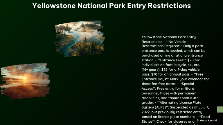 Yellowstone National Park Entry Restrictions