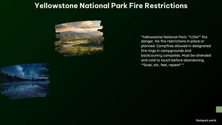 Yellowstone National Park Fire Restrictions