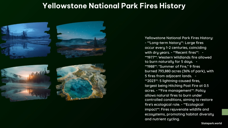 Yellowstone National Park Fires History