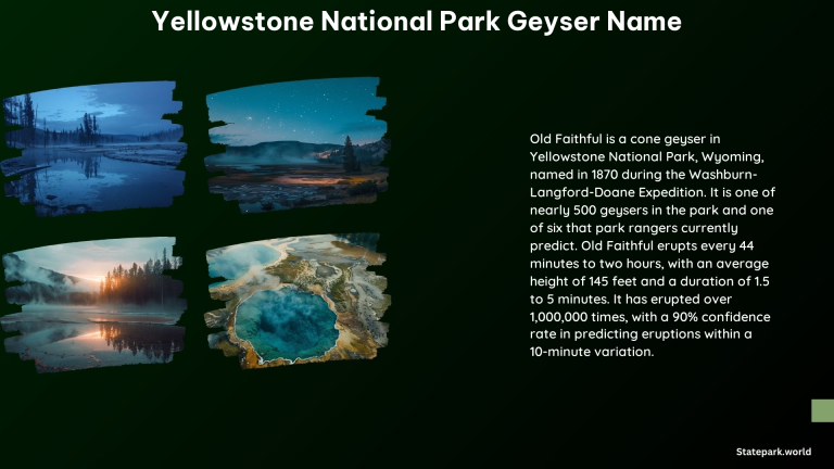 Yellowstone National Park Geyser Name