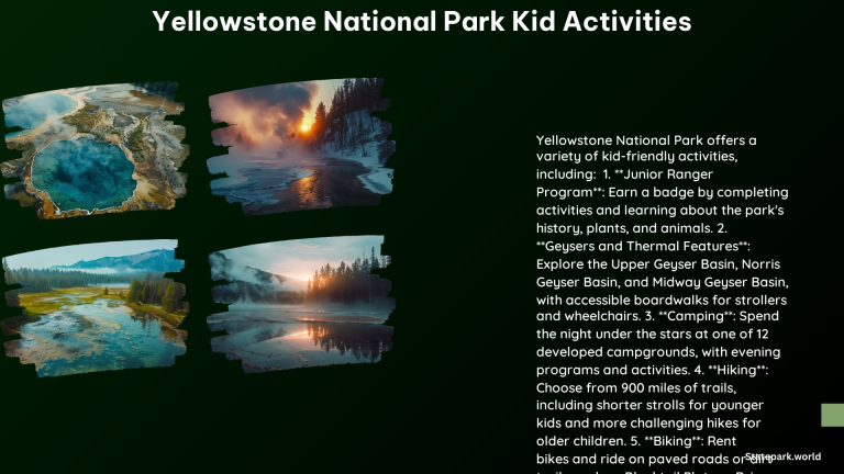 Yellowstone National Park Kid Activities