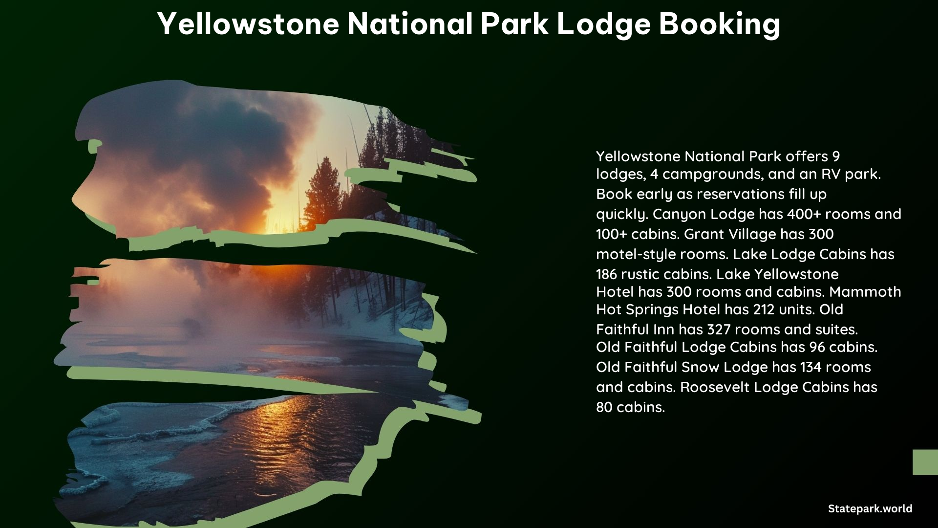 Yellowstone National Park Lodge Booking