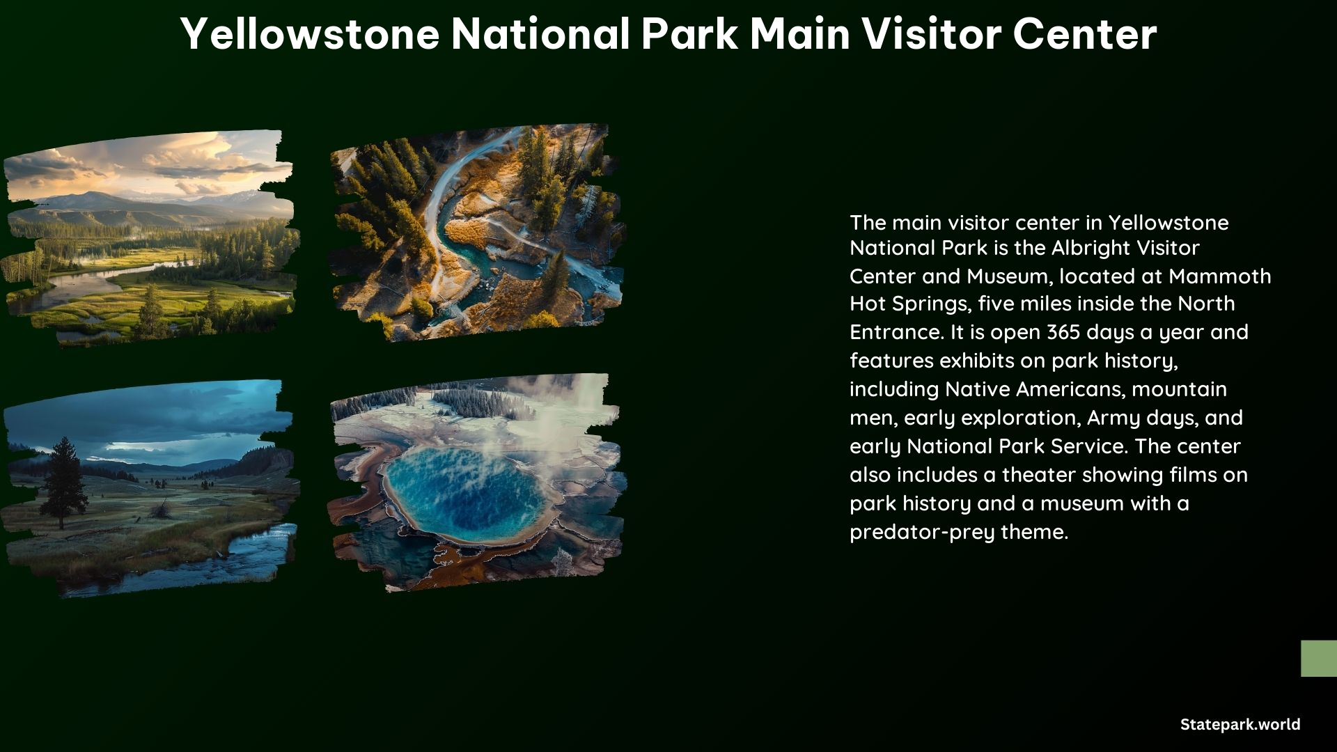 Yellowstone National Park Main Visitor Center