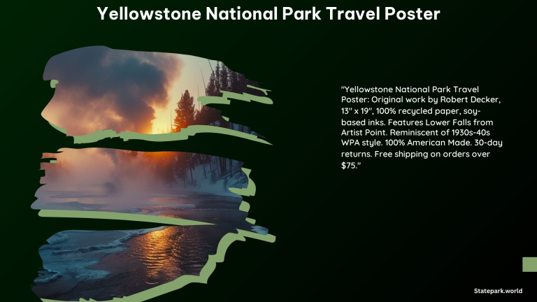 Yellowstone National Park Travel Poster