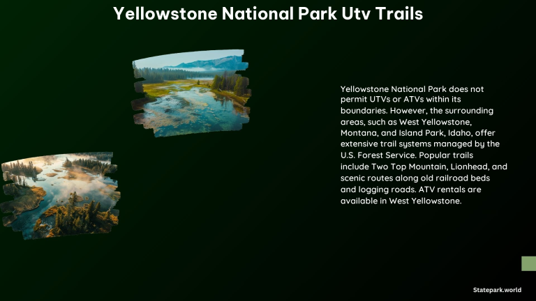 Yellowstone National Park Utv Trails