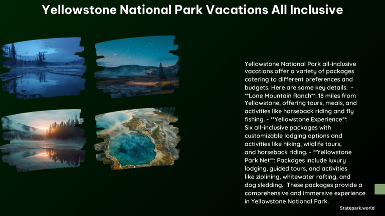 Yellowstone National Park Vacations All Inclusive