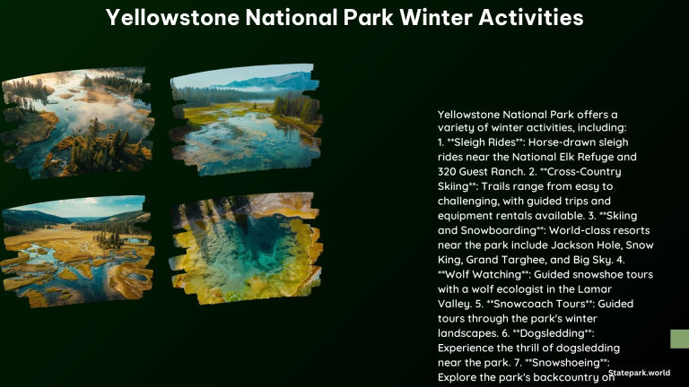 Yellowstone National Park Winter Activities