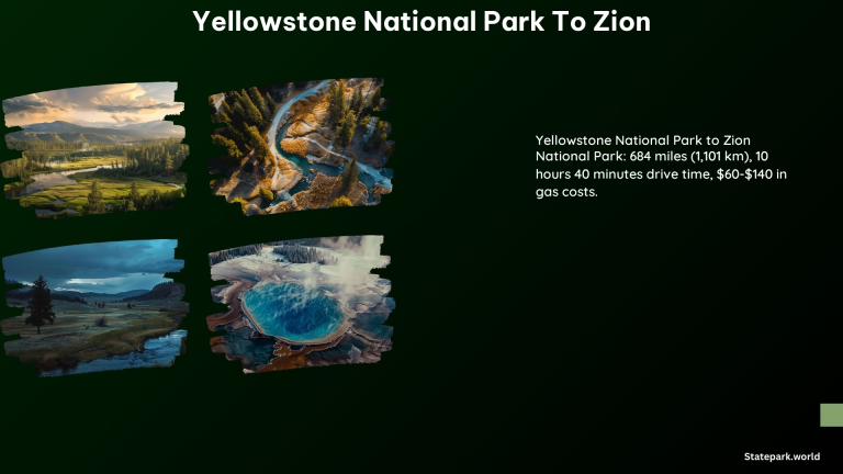 Yellowstone National Park to Zion