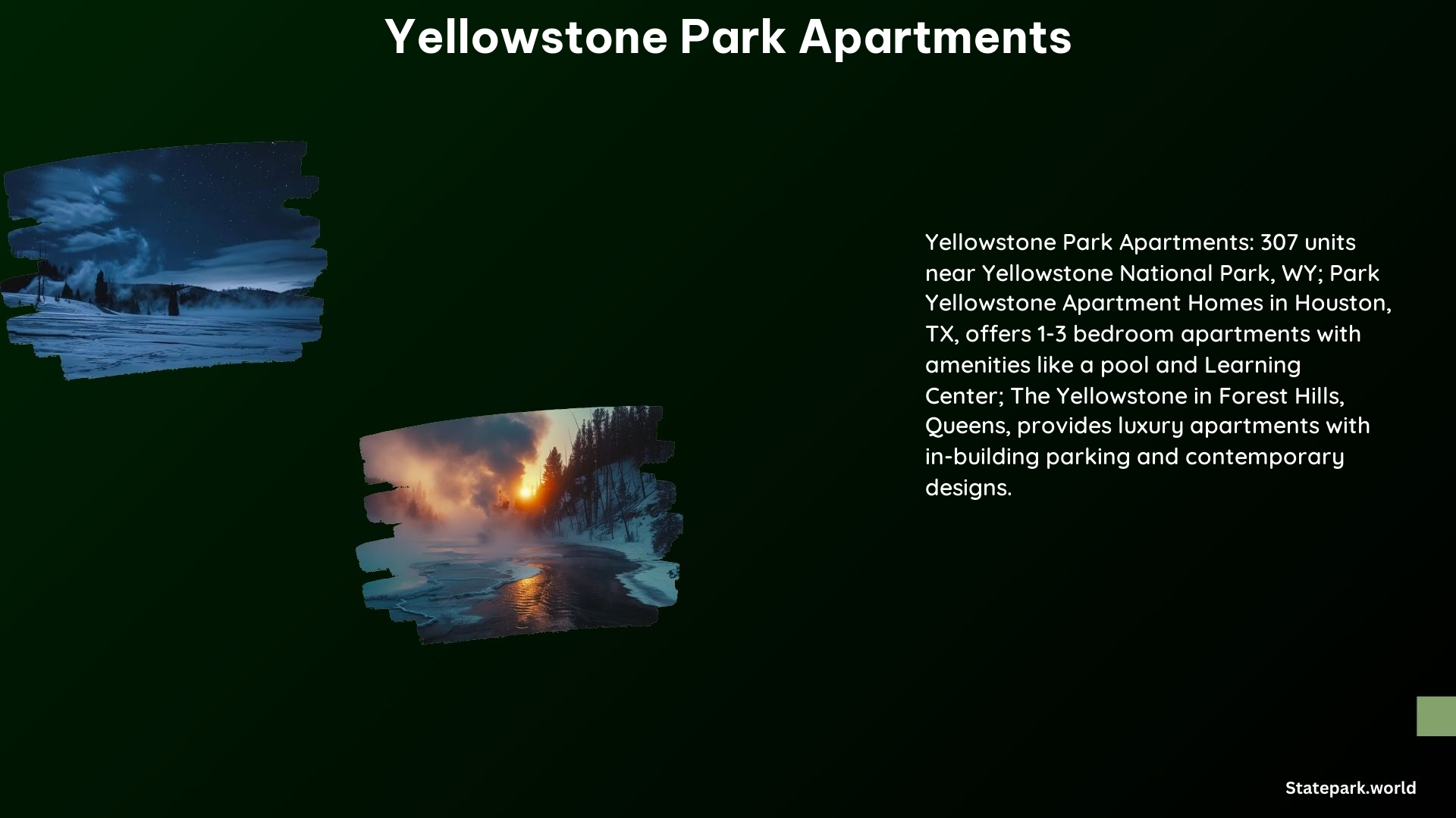 Yellowstone Park Apartments