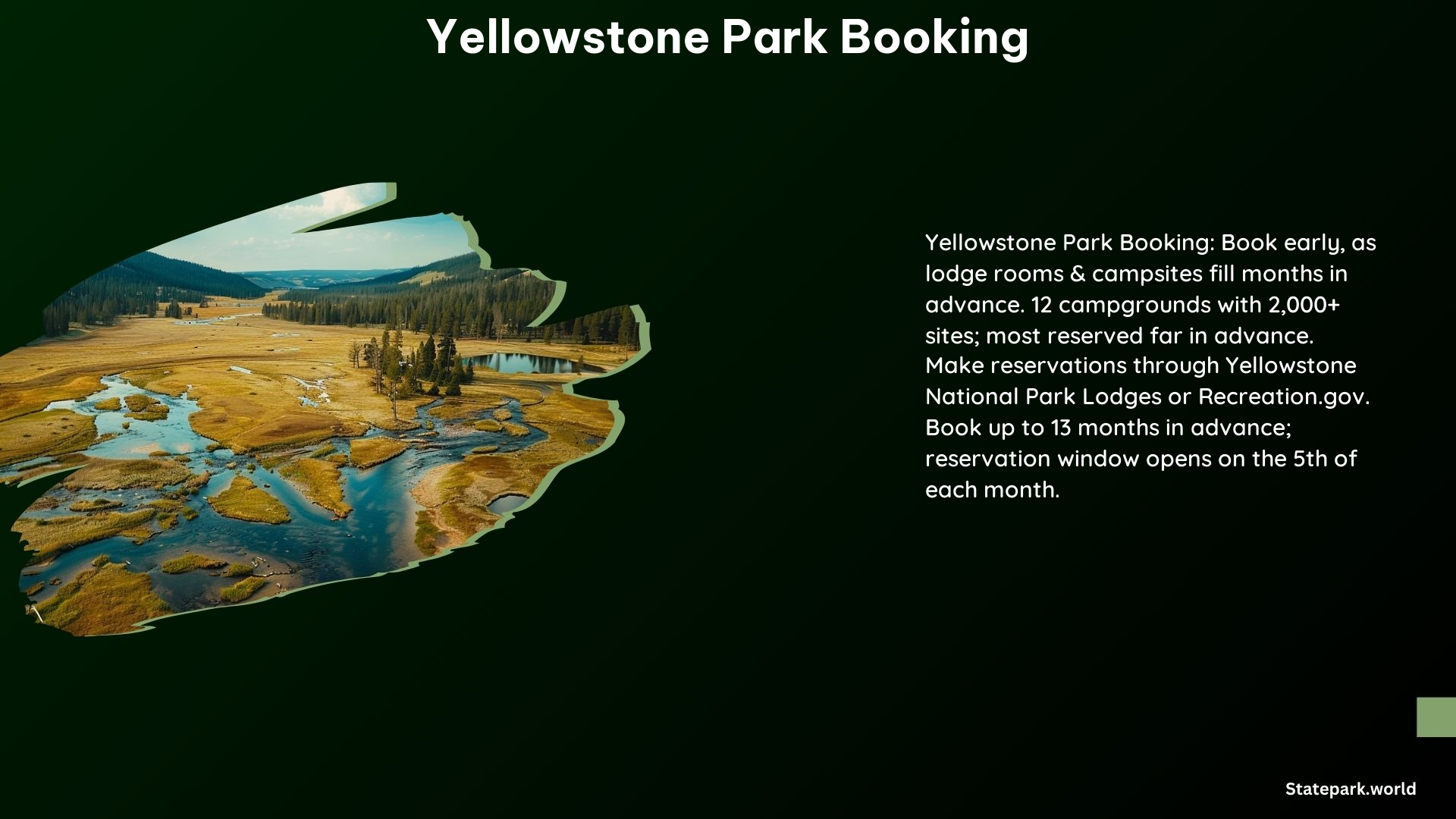 Yellowstone Park Booking