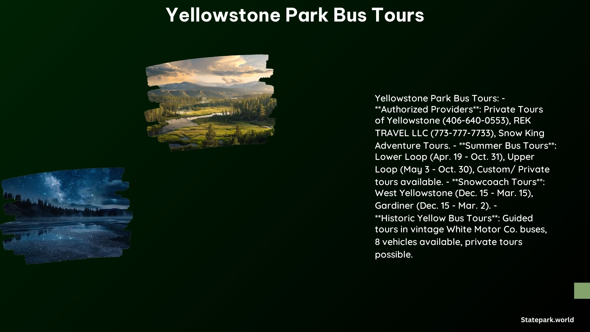 Yellowstone Park Bus Tours