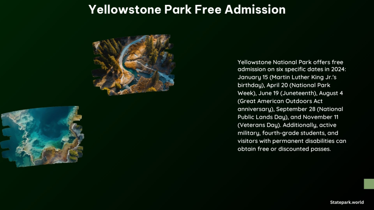 Yellowstone Park Free Admission