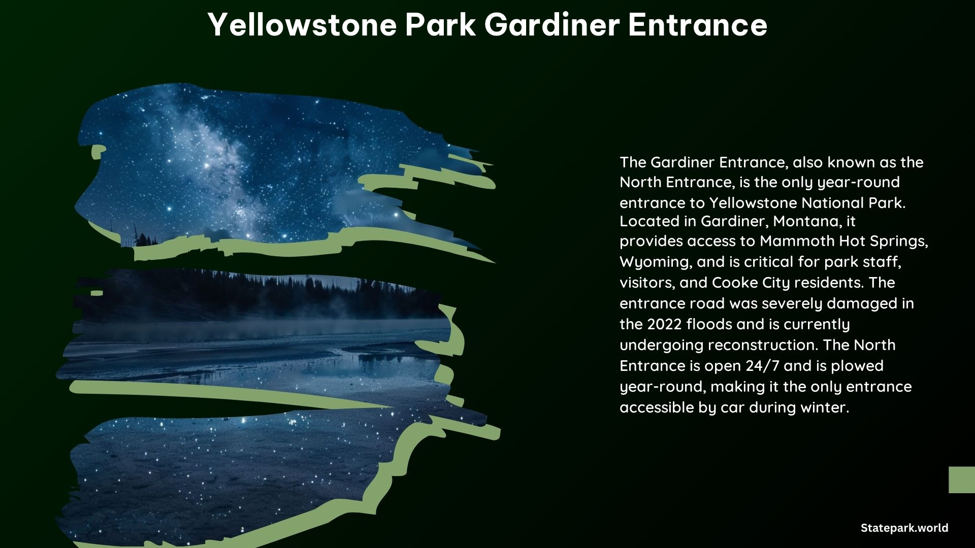 Yellowstone Park Gardiner Entrance