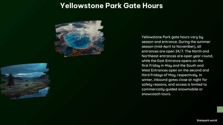 Yellowstone Park Gate Hours