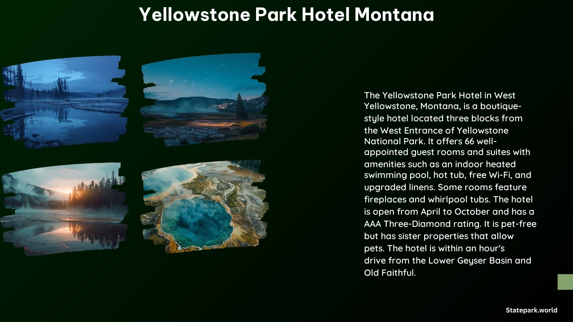 Yellowstone Park Hotel Montana