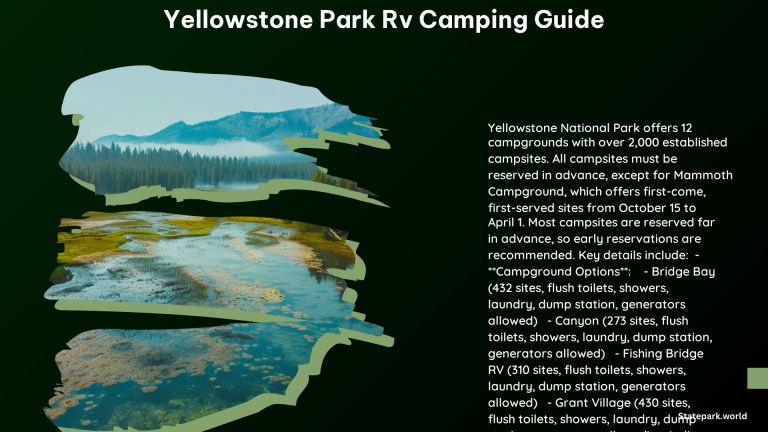 Yellowstone Park RV Camping Guide