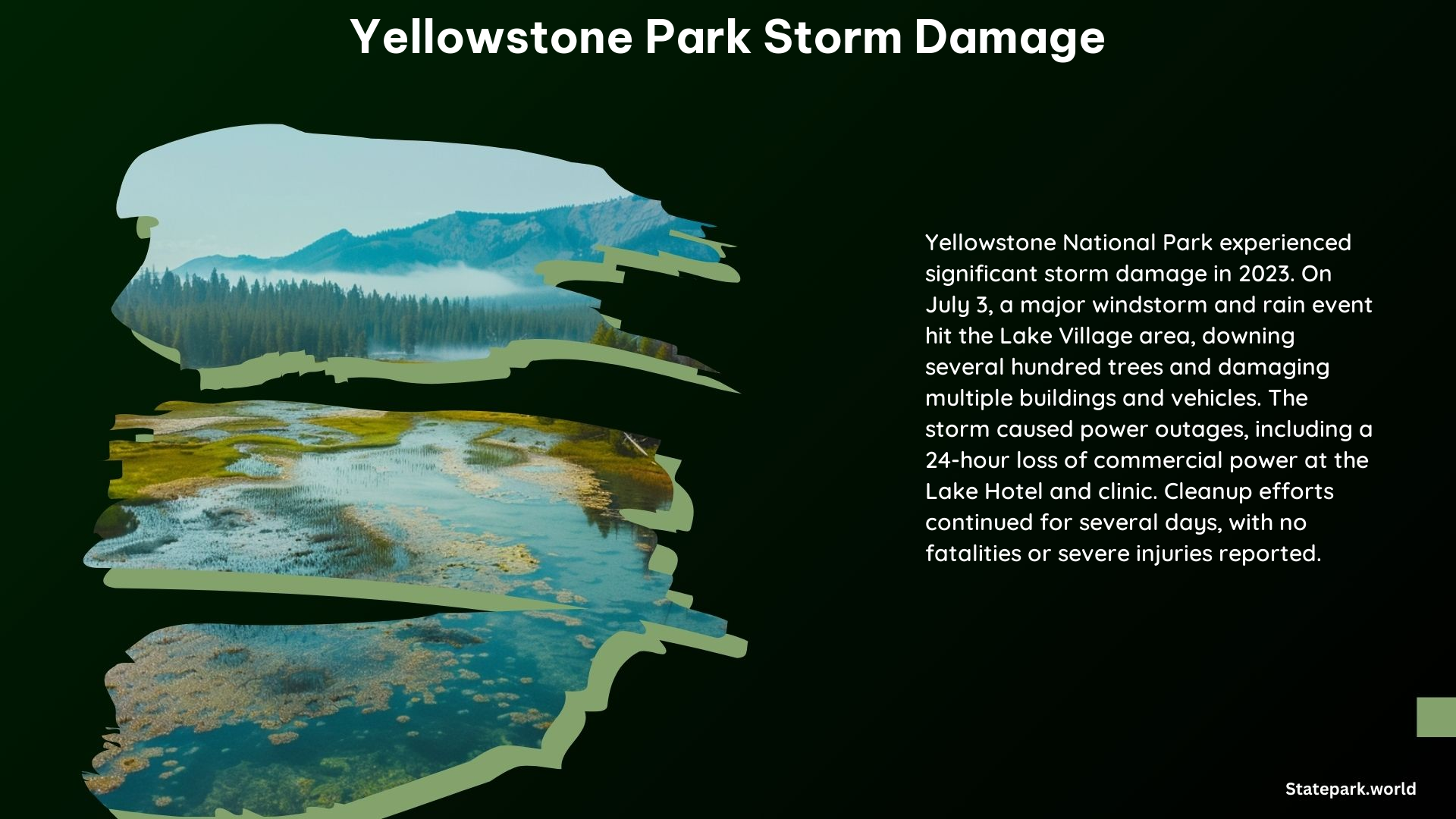 Yellowstone Park Storm Damage