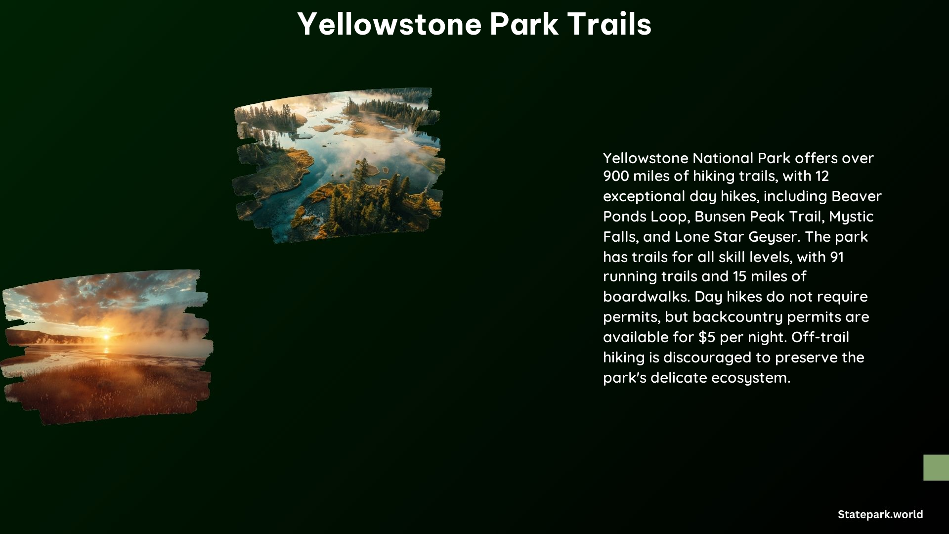 Yellowstone Park Trails