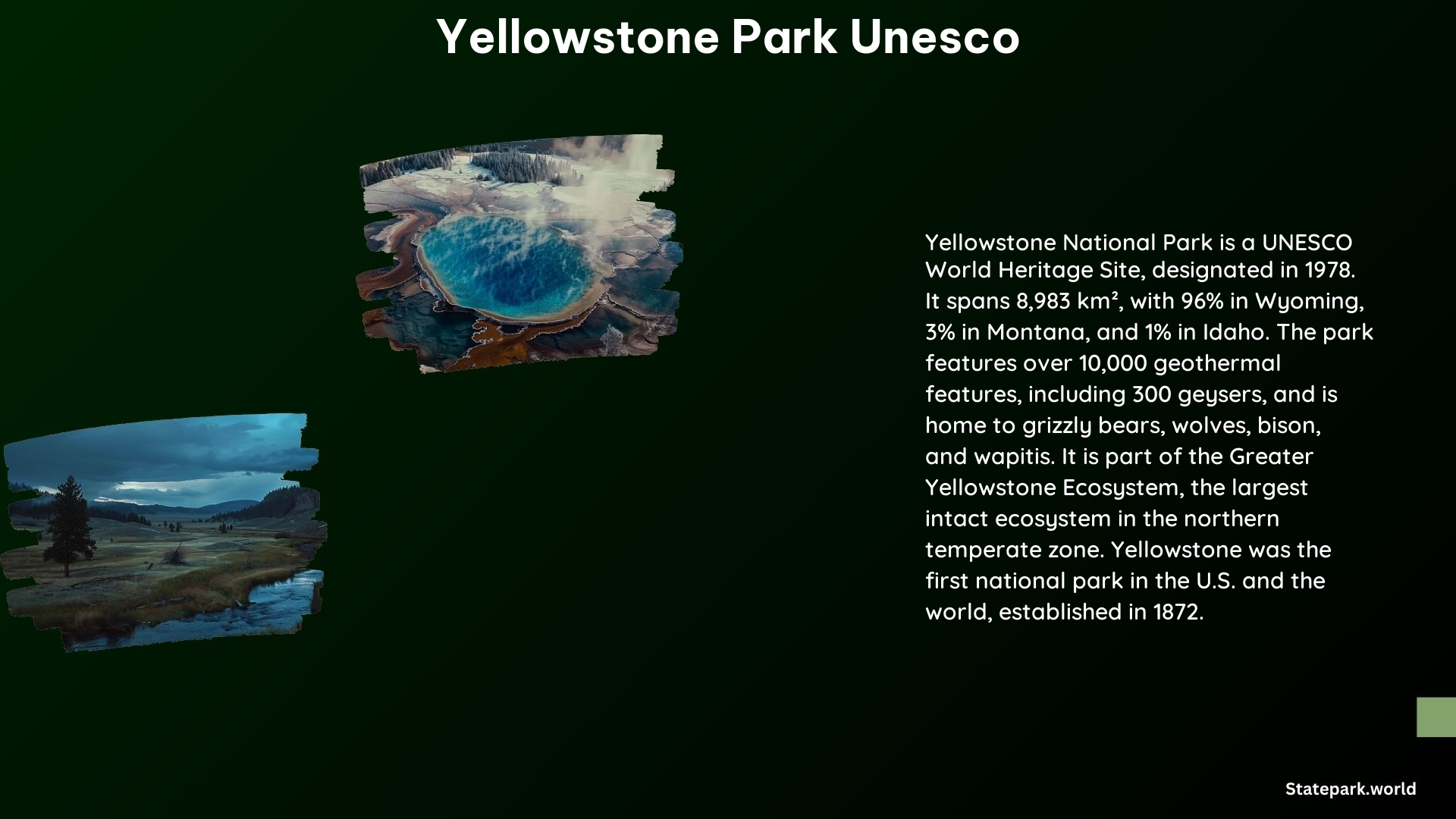 Yellowstone Park Unesco