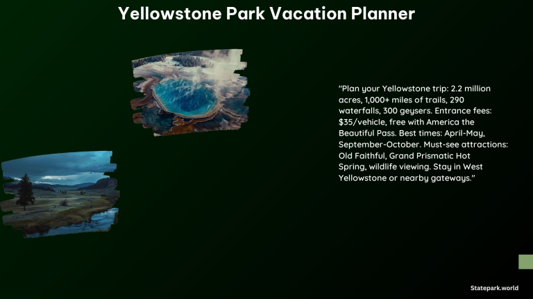 Yellowstone Park Vacation Planner