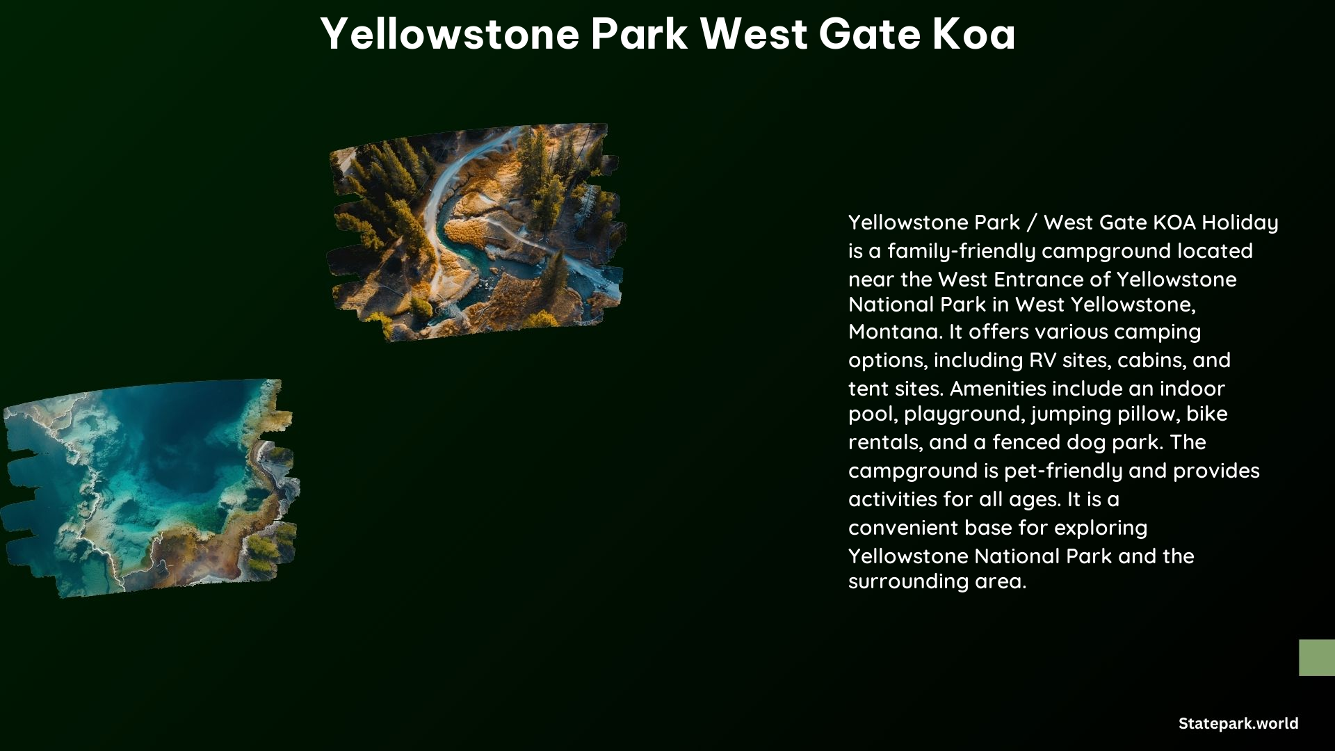 Yellowstone Park West Gate Koa